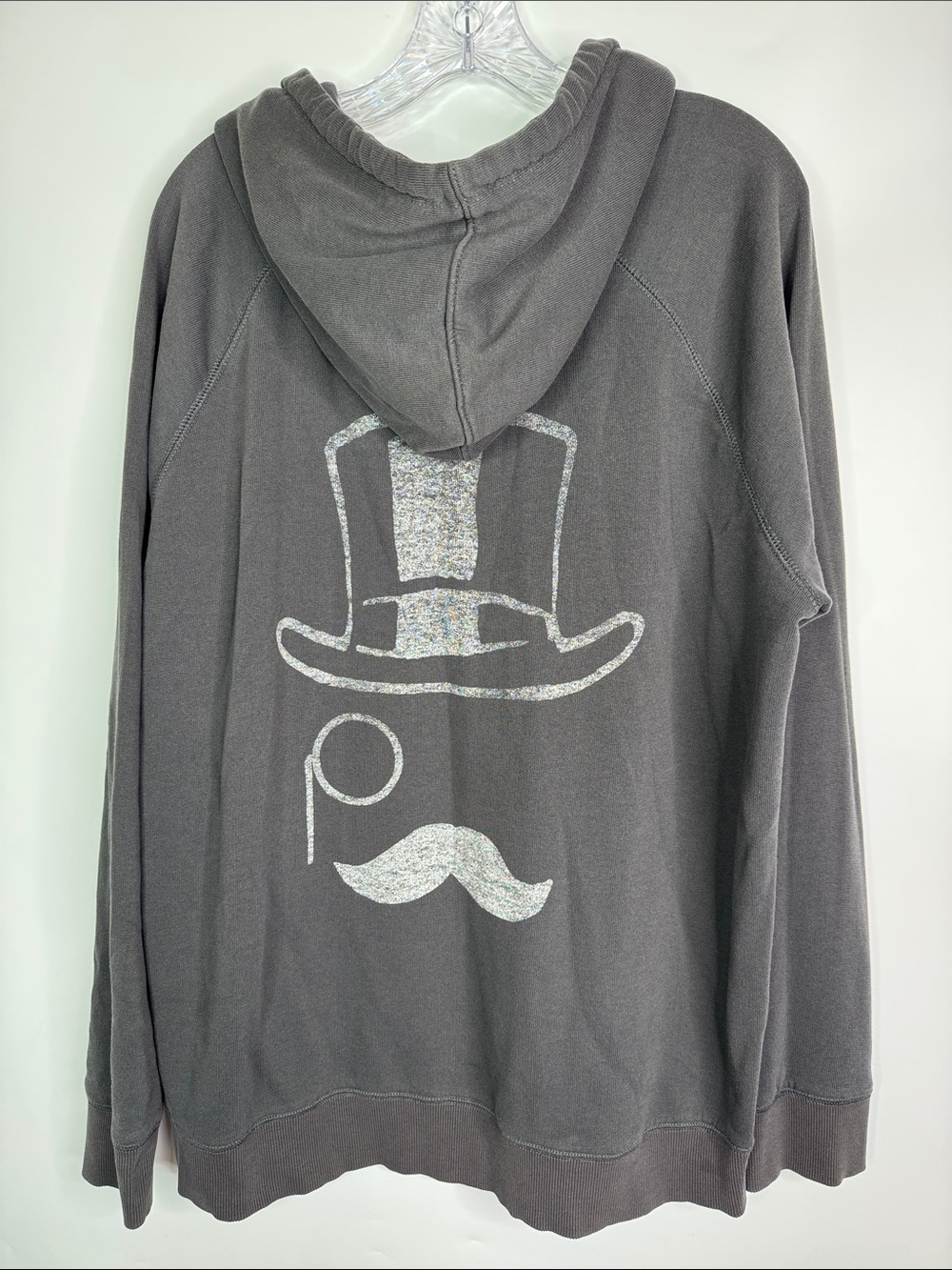 Junkfood Monopoly Man Gray Hooded Sweatshirt Size XL